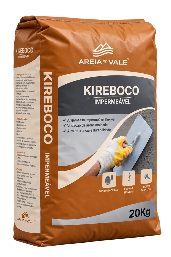 Apresentação ilustrativa da embalagem Kireboco Impermeável